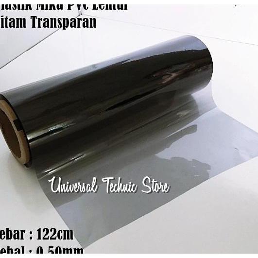 Plastik Mika Lentur Pvc Warna Hitam Lebar 122Cm Tebal 050Mm
