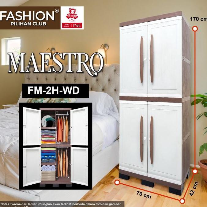 TERMURAH - CLUB Fashion Maestro - Lemari Pakaian Plastik - Lemari Plastik Berkualitas - Lemari Gantu