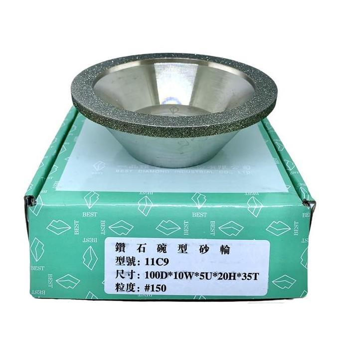 Batu gerinda diamond CBN mangkok ukuran 100 mm baru