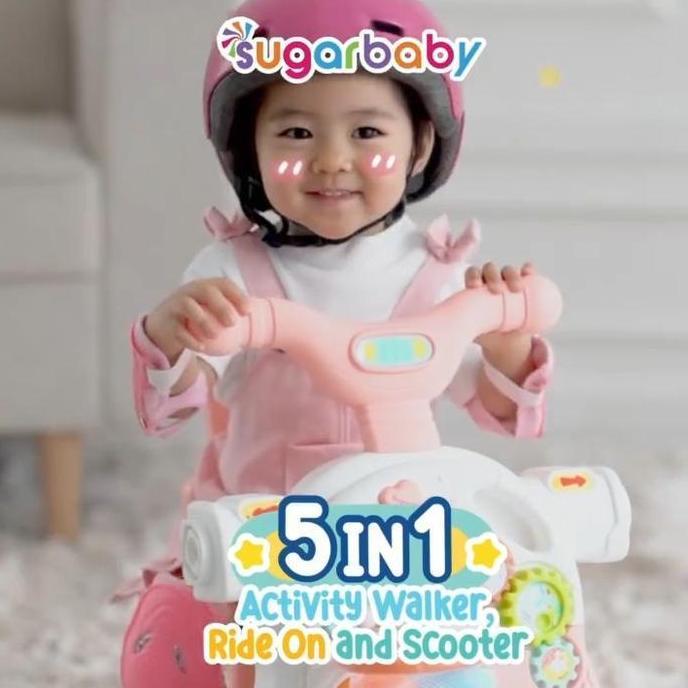 Mumpung Murah Sugar Baby Activity Walker 5 in 1 Ride On Scooter Baby Push Walker - Walker5in1 Blue