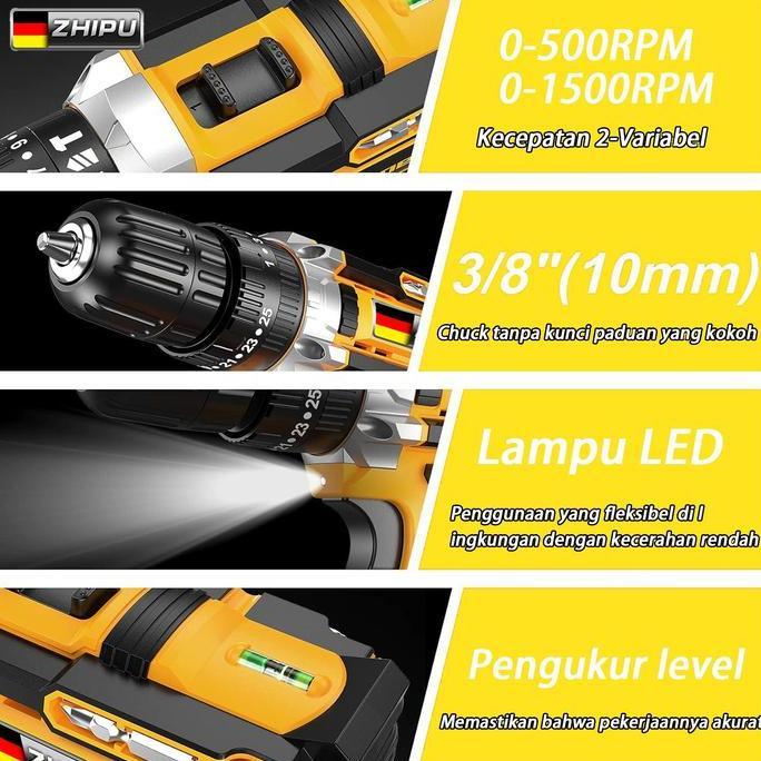 ZHIPU Mesin bor listrik dapat digunakan untuk mengobral besi, dinding, beton, dan kayu. Torsi