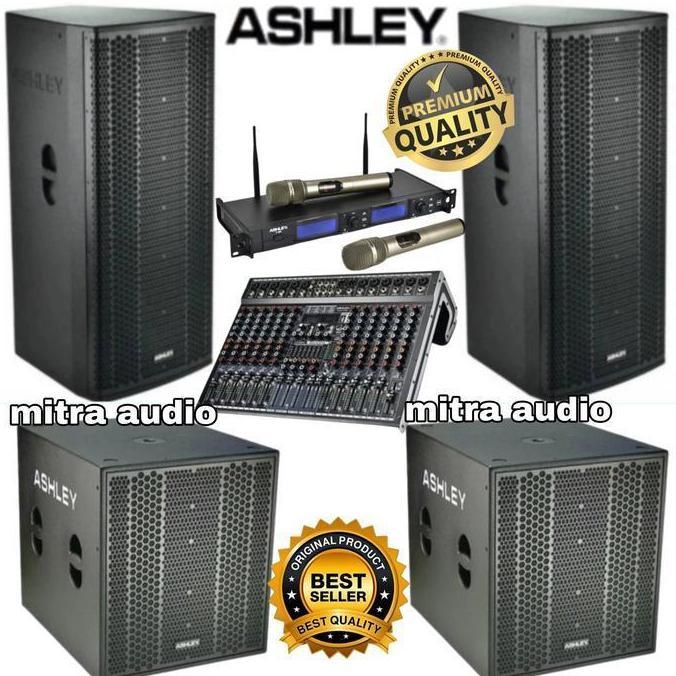 Paket Sound System Speaker Aktif ASHLEY 15 Inch + Subwoofer Aktif ASHLEY 18 Inch