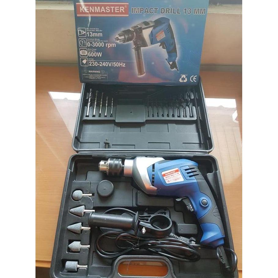 KENMASTER Mesin Bor Kayu Besi Beton Listrik Elektrik 13 mm Modern