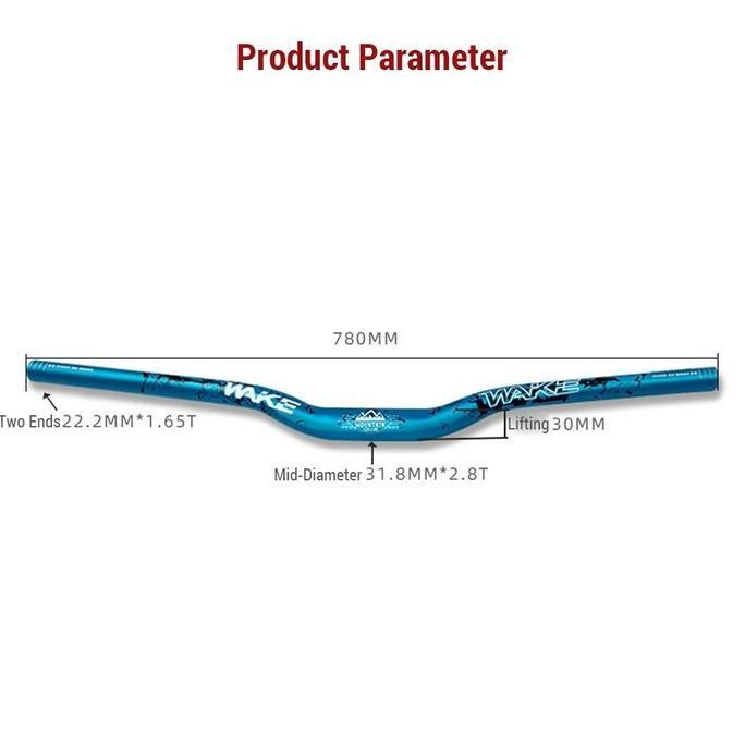 Wake Al330 Stang Sepeda Rise 30Mm Motif 31.8 X 780Mm Bike Handlebar Oversize Os Setang Alloy Mtb Out