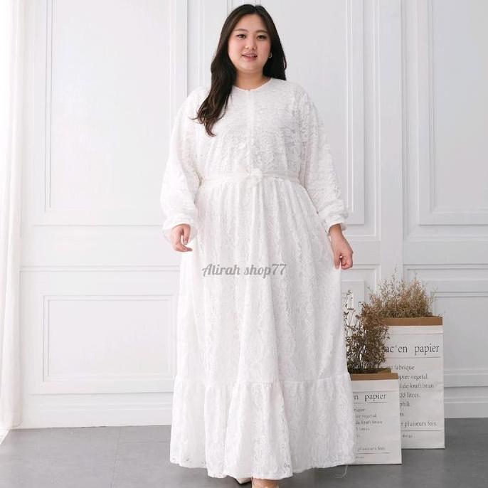 gamis abaya brokat jumbo Ld130 Ld140cm busui Terlaris