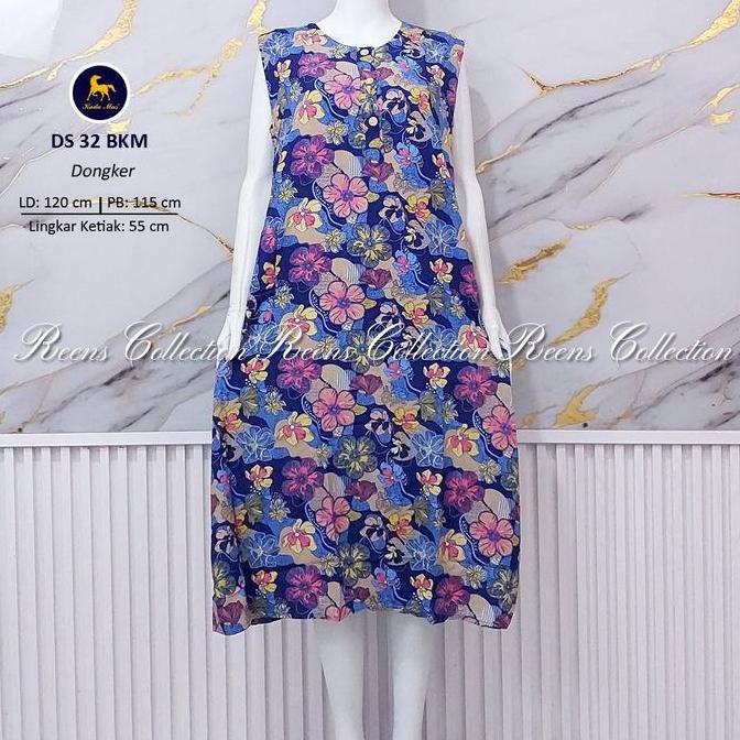 Promo Daster 32 Batik Kuda Mas LD 120cm | Daster Yukensi Kancing Depan Busui Diskon