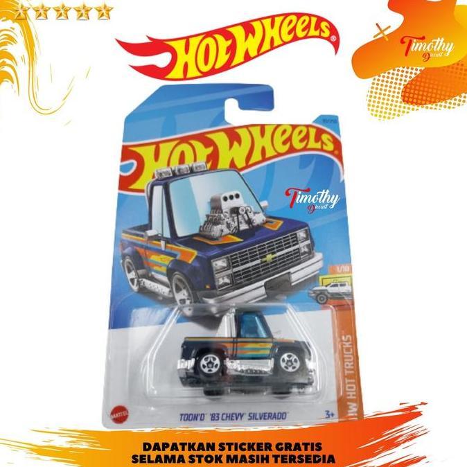 Hot Wheels ToonD 83 Chevy Silverado Biru Tua