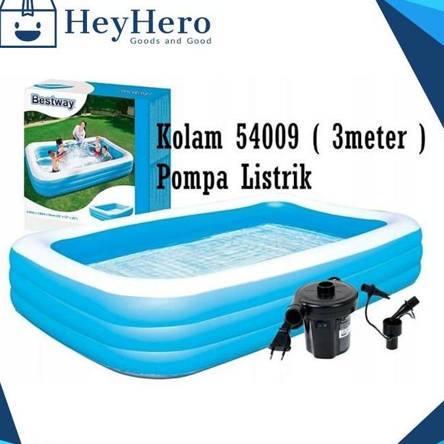 Kolam Renang 305 Cm Anak Kotak Polos Bestway Ukuran Besar 54009