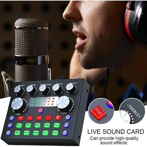 Sound card V8 Mixer Bluetooth SoundCard V8 Audio Soundcard V8S