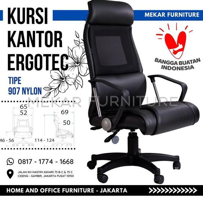 Promo Kursi Kantor Kursi Kerja Ergotec 907 Nylon - Mekar Furniture Diskon