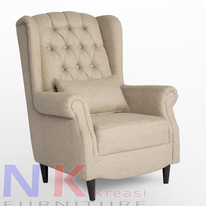 Promo Sofa WingChair classic, kursi sofa single seater 1 dudukan wing chair Diskon