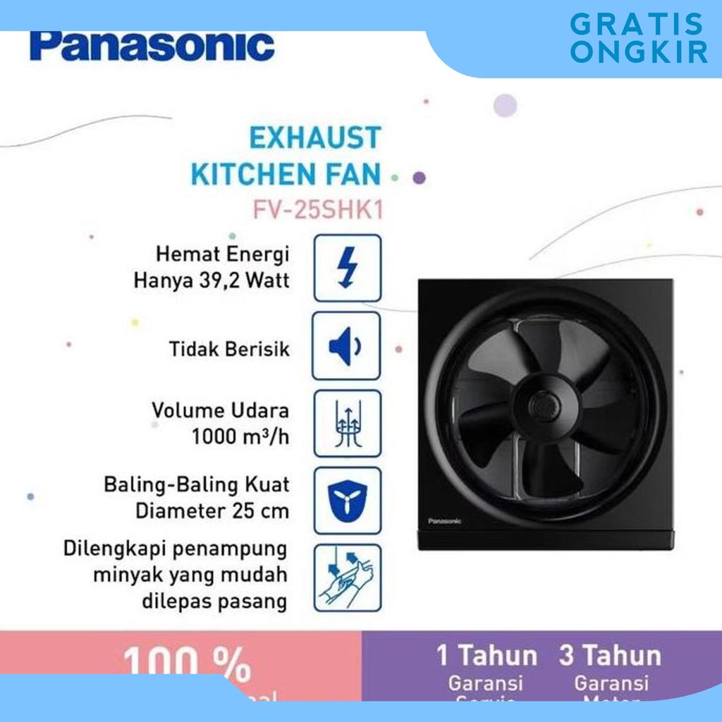 Exhaust Fan Dapur Panasonic 25Shk 10Inch Ada Tampungan Minyak