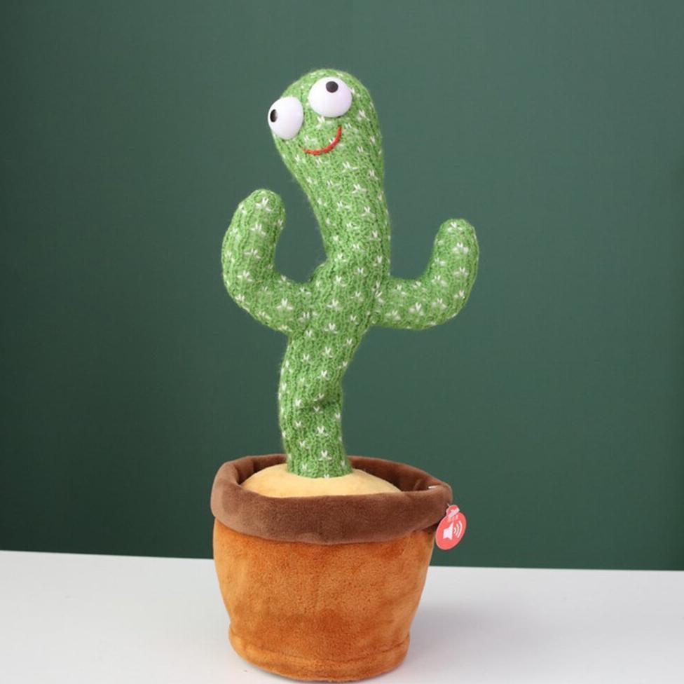Tiktok 120lagu Mainan Boneka Kaktus Joget Cactus Dance Menari Dancing Bicara USB CHARGER / kaktus go