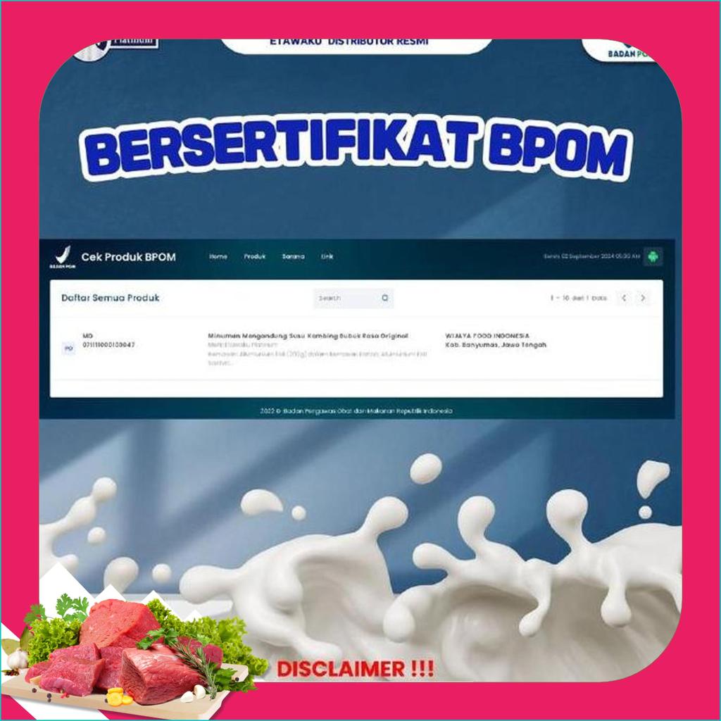 Etawaku Original 3 Box | Untuk Masalah Sesak Napas | Susu Kambing Etawa Bahan Serbuk Bubuk Dairy Mil