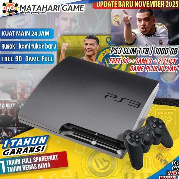 PLAYSTATION3 SONY PS3 SLIM 1TB VOID ASLI CFW | FREE 1 TAHUN GARANSI | GRADE A PLAYSTATION ORIGINAL D
