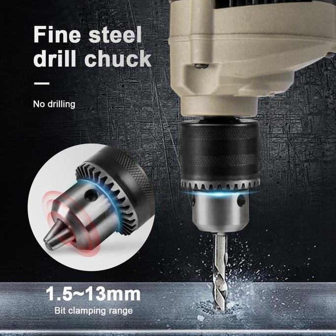 JLD Mesin Bor Listrik 13mm Bolak Balik Electric Drill 480W Mesin bor Murah Bor Beton Kayu Besi Tembo