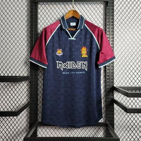 Jersey Retro Vintage WestHam X Iron Maiden Home 1999 2000 2001 GO HQ