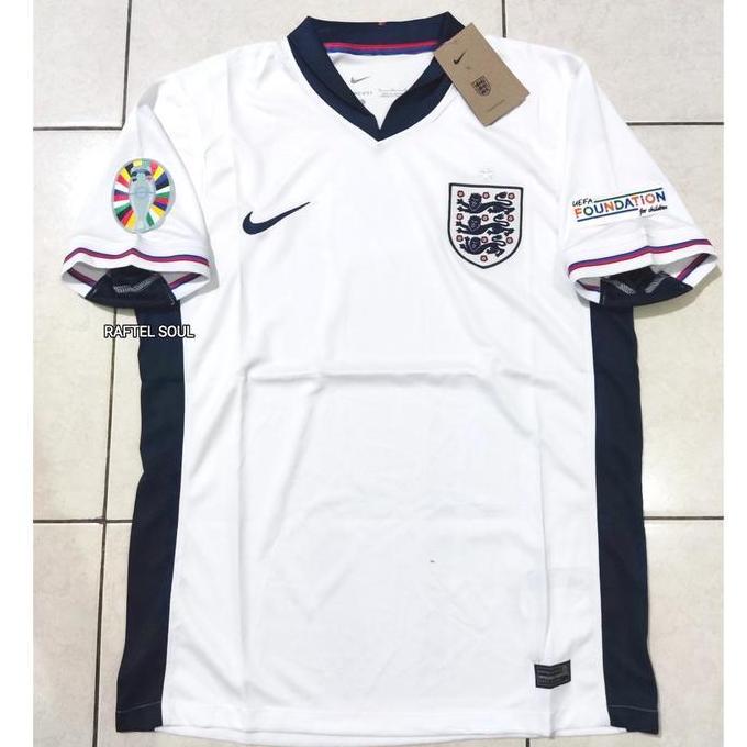 JERSEY BAJU BOLA INGGRIS HOME 2024 + PATCH EUROO GRADE ORI