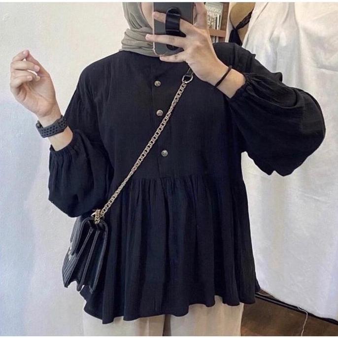 ARINA BLOUSE KATUN RAYON CRINKLE / BLOUSE MUSLIM WANITA