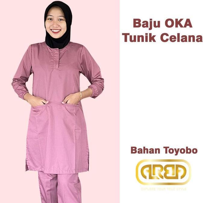 Baju OKA Tunik Celana Bahan Toyobo