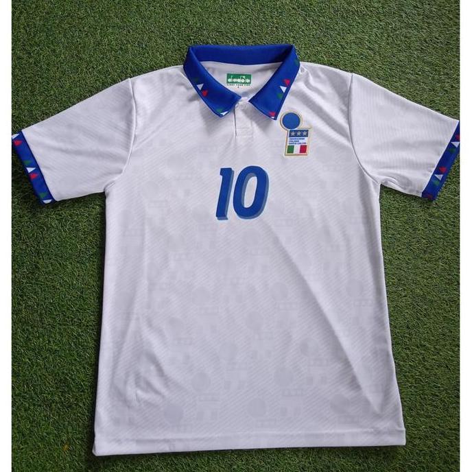 Baju Bola Retro Italy Away 1994 World Cup Vintage Classic Jersey Blokecore