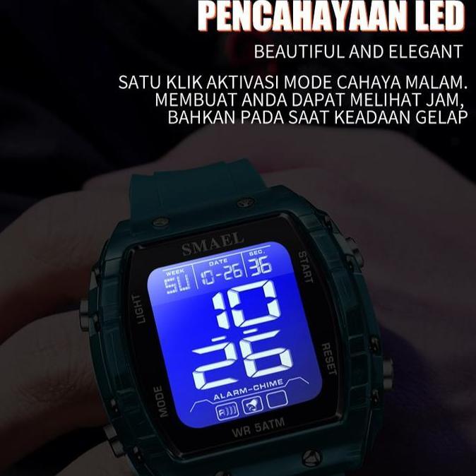 Jam Tangan Sport Digital Pria Wanita Merk Smael 8108