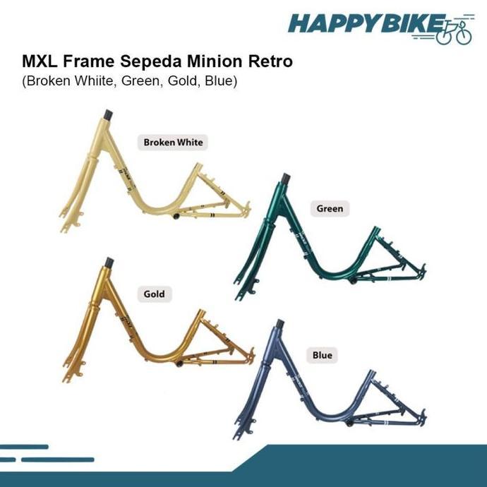 TERBARU - MXL Frame Sepeda Minion Retro Ukuran 20" Bahan Steel Bicycle Frame