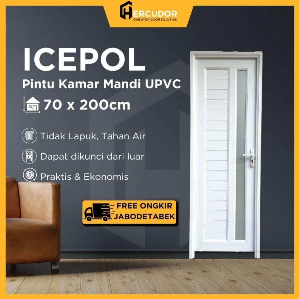 Pintu Kamar Mandi / Outdoor UPVC ICEPOL 70x200
