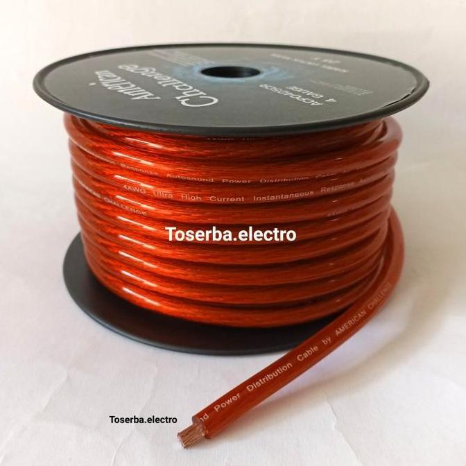Kabel 4 AWG Setrum Power Aki Ground 4awg audio mobil Jual Meteran