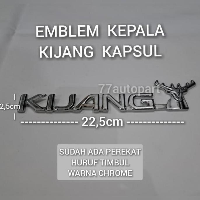 emblem logo mobil tulisan kijang kepala chrome untuk kijang kapsul