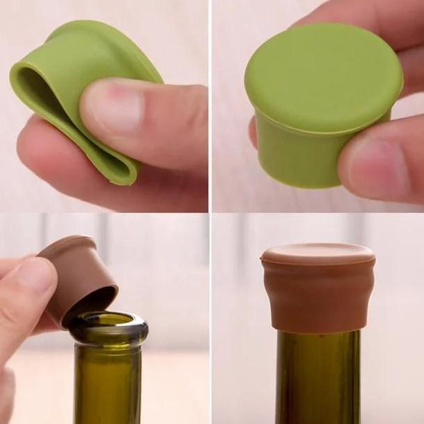 Tutupan Silikon Botol Kaca Tutup Silicone Wine Kecap Saus Cup Sealer