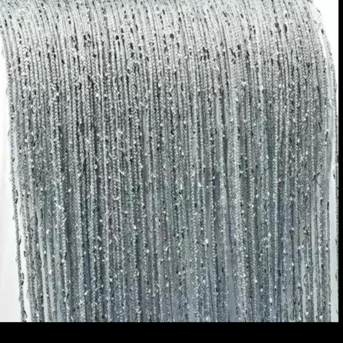 Terjangkau Tirai Benang Silver Glitter 3X3