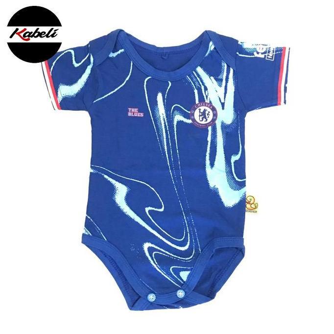 baju bola jumper bayi dan topi kupluk CHELSEA