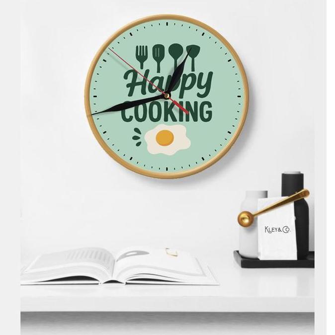Jam dinding Dapur Love Cook / Hiasan dekorasi dapur / Jam Kayu aestetic