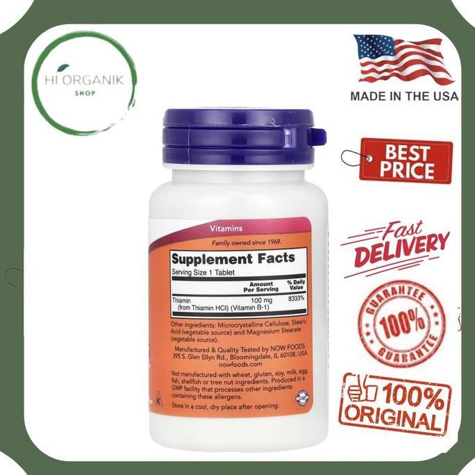 Now Foods B-1 B1 B 1 100 Mg 100 Tablets Original