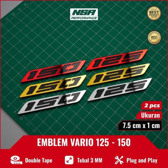 Promo EMBLEM 125 150 VARIO PCX ADV LOGO STICKER TIMBUL 125 150 EMBLEM CC COD