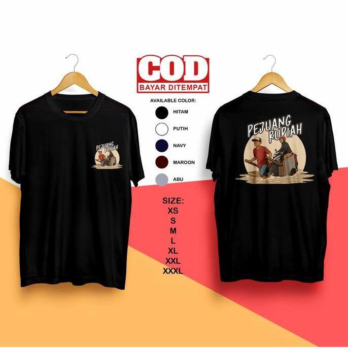 Kaos Pria Unik Pejuang Rupiah Terbaru | Kaos Gambar Pejuang Rupiah Depan Belakang