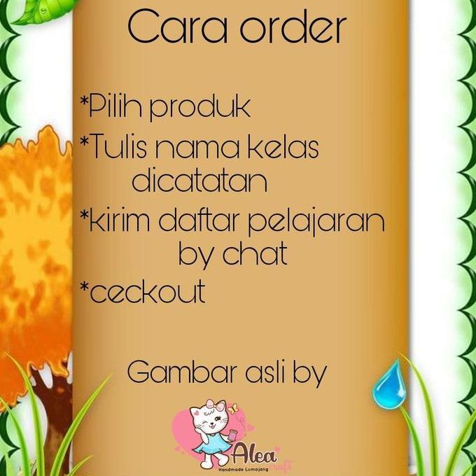 Hiasan dinding kelas daftar pelajaran