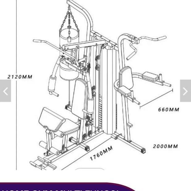 (HMOM2) ALAT FITNESS RUMAHAN/HOME GYM MULTIFUNGSI 3 STATION MULTI GYM 3 ORANG KESUKAAN BUNDA MAMA MO
