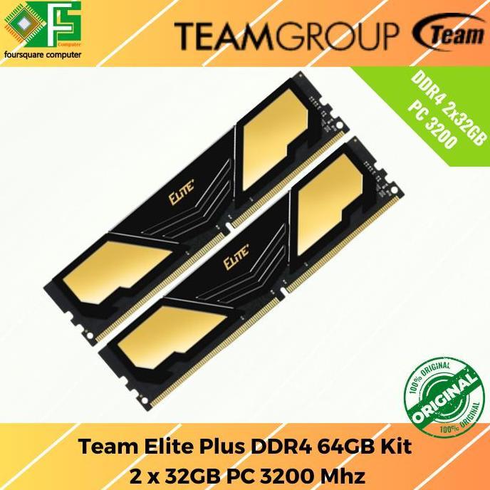 Team Elite Plus DDR4 64GB PC 3200 Mhz | DDR4 2x32GB