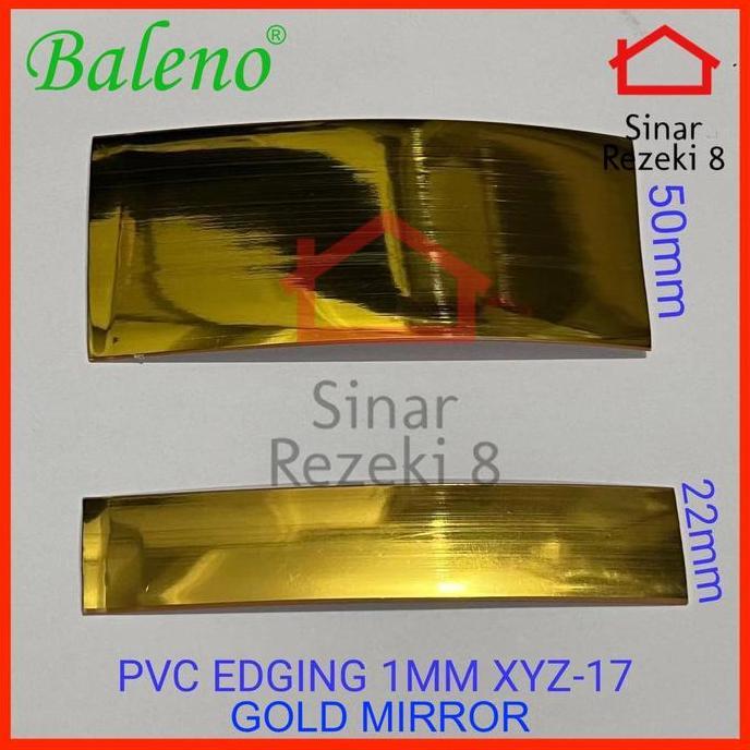 Promo Edging HPL Baleno XYZ 17 GOLD MIRROR Emas Pinggiran Meja Kayu taco PVC COD