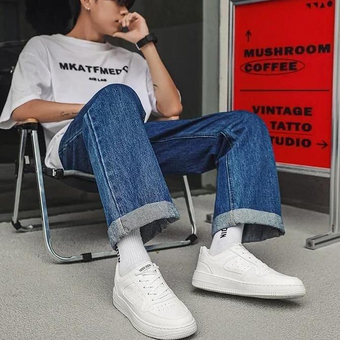 Sepatu Putih Pria Sneakers Casual Premium Kets Original Keren