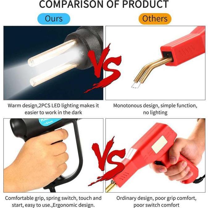 Diskon Las Plastik Temperature Plastic Welding Solder Plastik Las Bemper Mobil Alat Solder Plastik 7