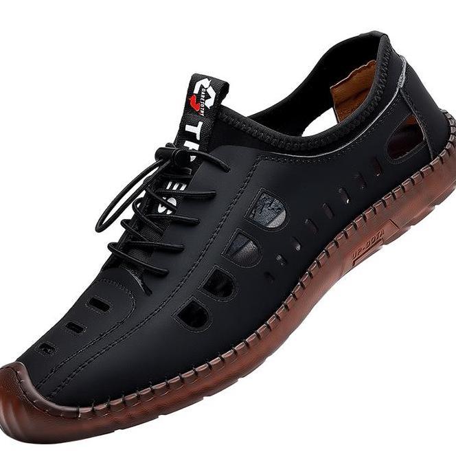 [Pamate] Sepatu Casual Pria Slip On Anti Slip Nyaman & Praktis Kerja,Kulit Tahan Lama Flat Shoes