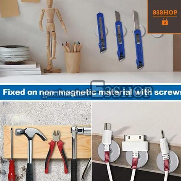 Magnet NEODYMIUM SUPER KUAT N52 Koin Cincin Ring Baut Magnet Lubang