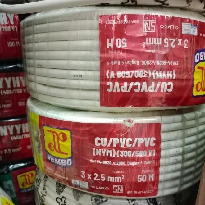 PER METER KABEL LISTRIK JEMBO NYM KABEL NYM JEMBO 3x2.5 PER METER