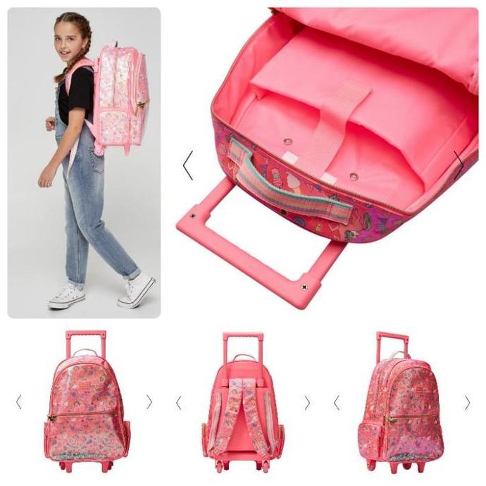Koper Anak Smiggle Trolley Bag Backpack Tas Dorong Smigle Roda Smigel