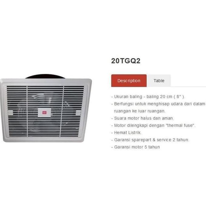 EXHAUST FAN KDK 8" 8 INCH 20CM TEMPEL PLAFON - 20TGQ