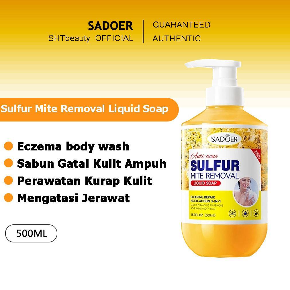 SADOER Eczema body wash 500ml Sabun Gatal Kulit Ampuh Sabun Eksim eksim kering Kurap gatal kulit jam