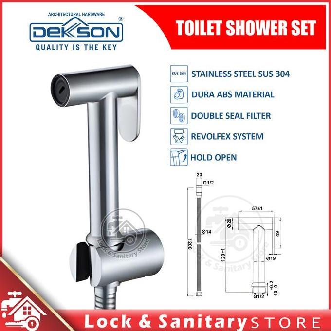 Jet Shower Set Dekkson Jss 8280 Sss Complete Hose 120 Cm Keran Semprot Cebok Closet Duduk Jet Washer